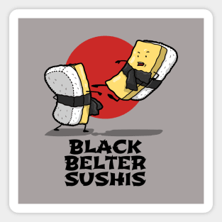 Cute Funny Original Kawaii Japanese Sushi Karate Fighting Cartoon Gift For Sushi Lovers Magnet